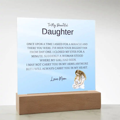 Carry In Arms Acrylic Plaque For Daughter Gift for 708 - Home & Garden > Decor > Decorative Plaques | Gifting2Go