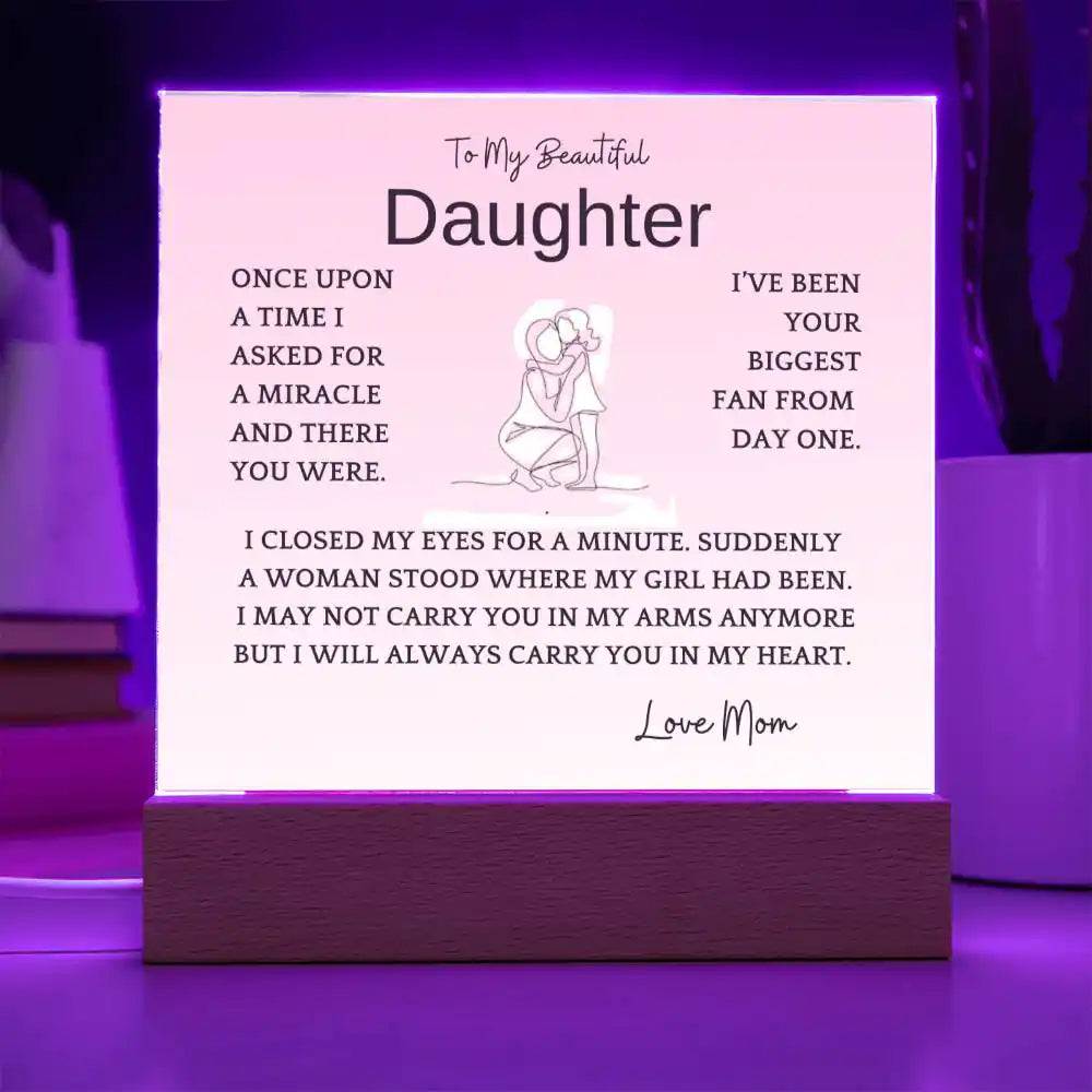 Carry In Heart Acrylic Plaque Gift For Daughter Gift for 708 - Home & Garden > Decor > Decorative Plaques | Gifting2Go