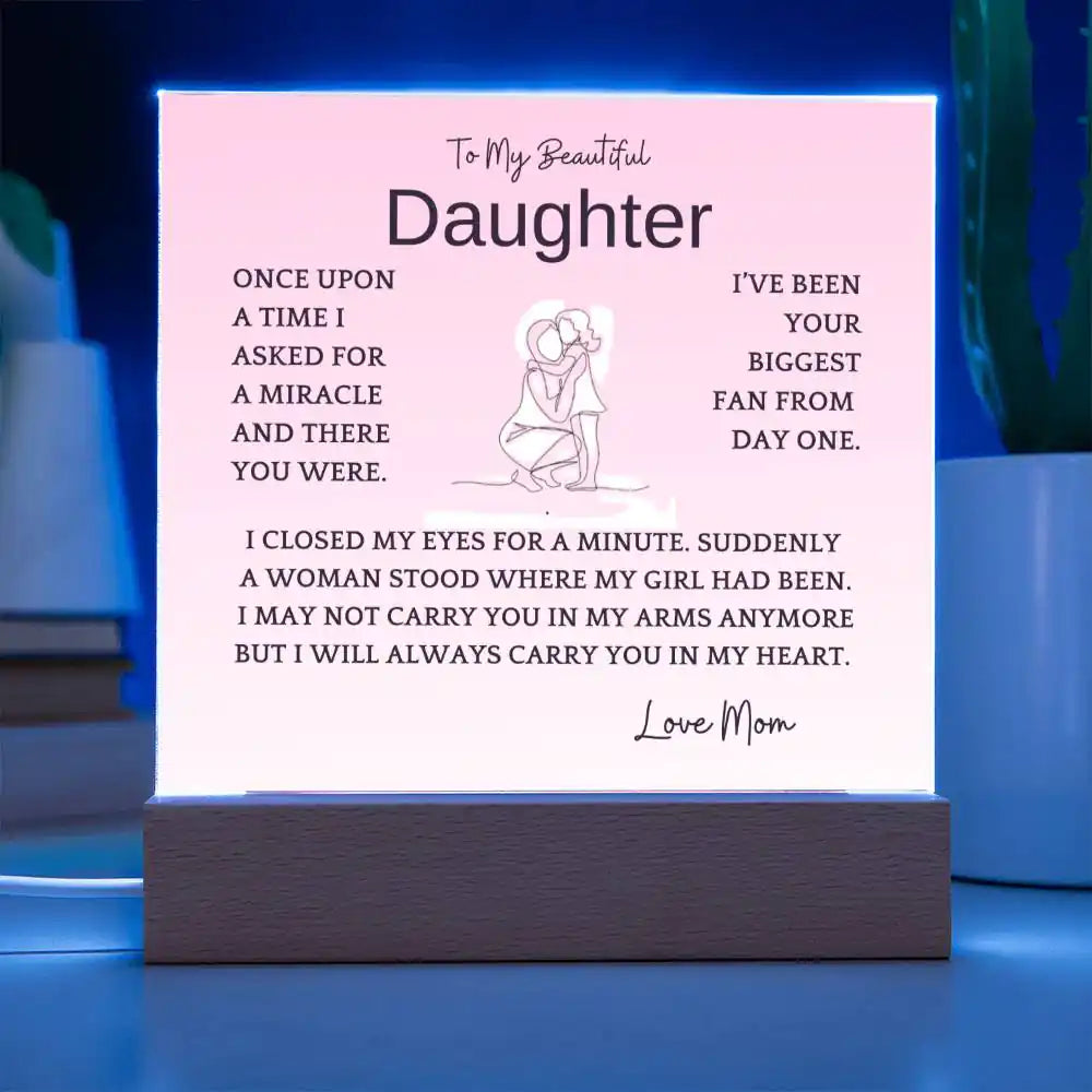 Carry In Heart Acrylic Plaque Gift For Daughter Gift for 708 - Home & Garden > Decor > Decorative Plaques | Gifting2Go