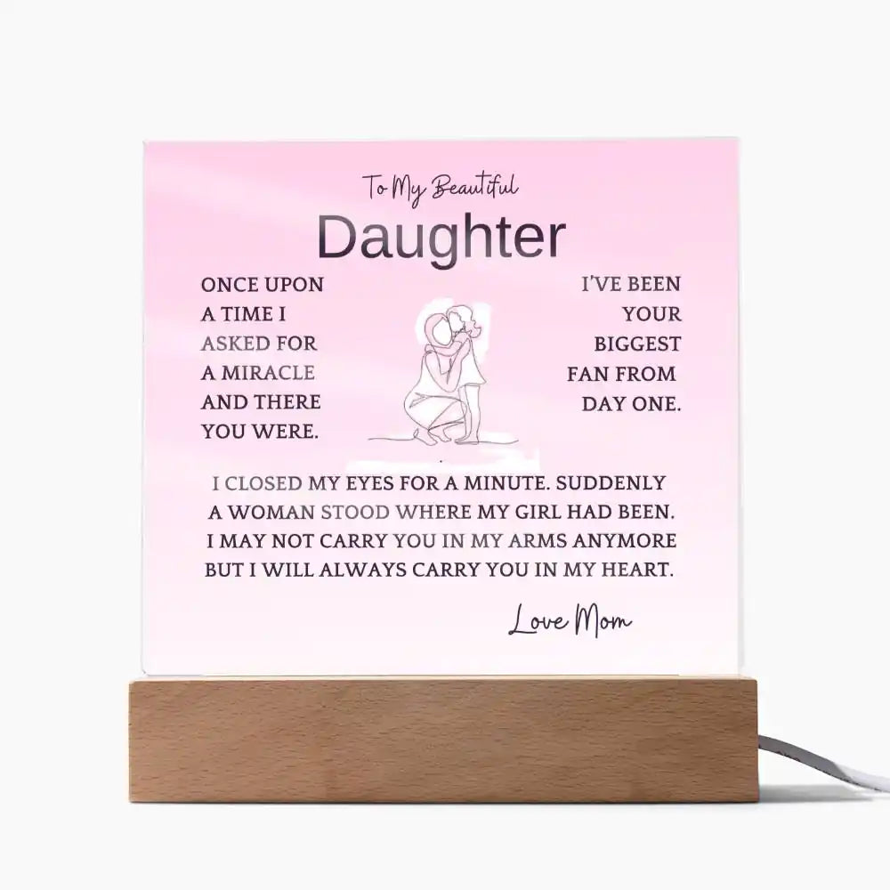 Carry In Heart Acrylic Plaque Gift For Daughter Gift for 708 - Home & Garden > Decor > Decorative Plaques | Gifting2Go