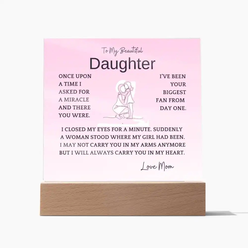 Carry In Heart Acrylic Plaque Gift For Daughter Gift for 708 - Home & Garden > Decor > Decorative Plaques | Gifting2Go