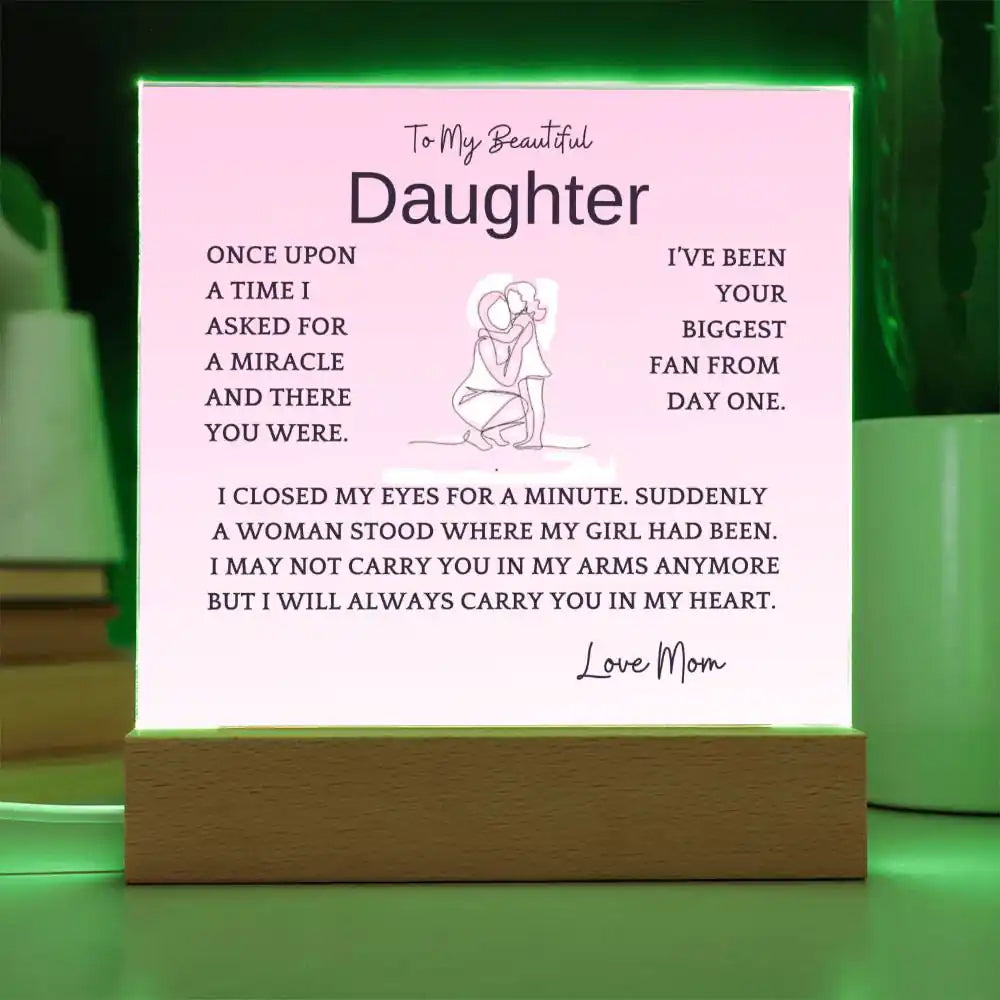 Carry In Heart Acrylic Plaque Gift For Daughter Gift for 708 - Home & Garden > Decor > Decorative Plaques | Gifting2Go