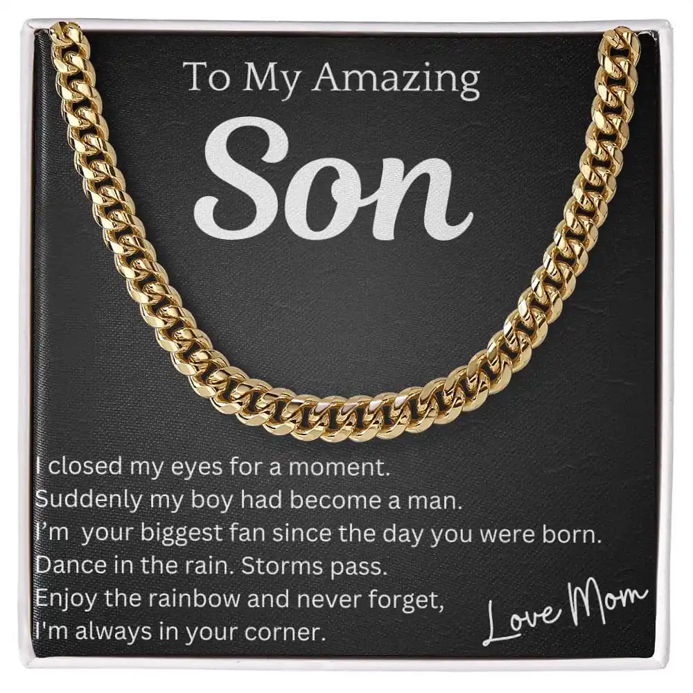 Closed My Eyes Chain Necklace Gift For Son Birthday Christmas Graduation Present For Men Gift for Jewelry | Gifting2Go