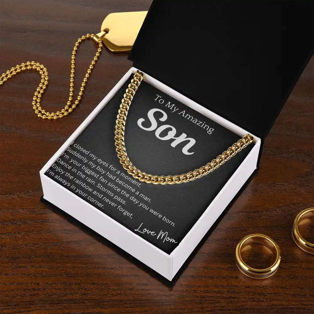 Closed My Eyes Chain Necklace Gift For Son Birthday Christmas Graduation Present For Men Gift for Jewelry | Gifting2Go