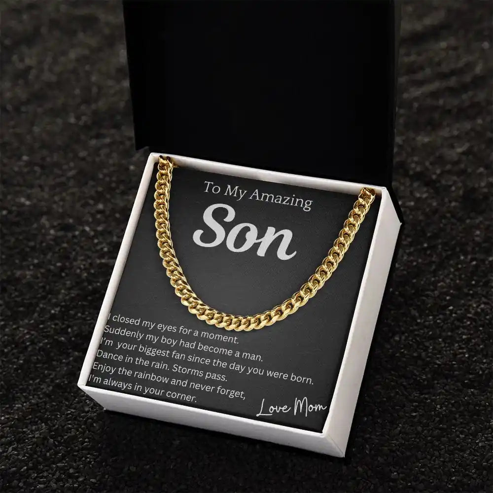 Closed My Eyes Chain Necklace Gift For Son Birthday Christmas Graduation Present For Men Gift for Jewelry | Gifting2Go
