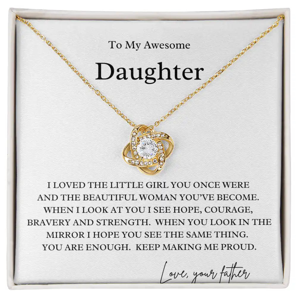 Courage, Bravery Daughter Necklace Gift for Jewelry | Gifting2Go