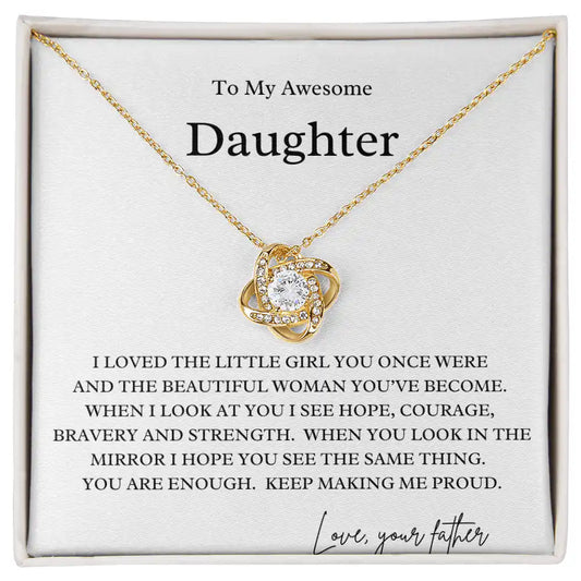 Courage, Bravery Daughter Necklace Gift for Jewelry | Gifting2Go