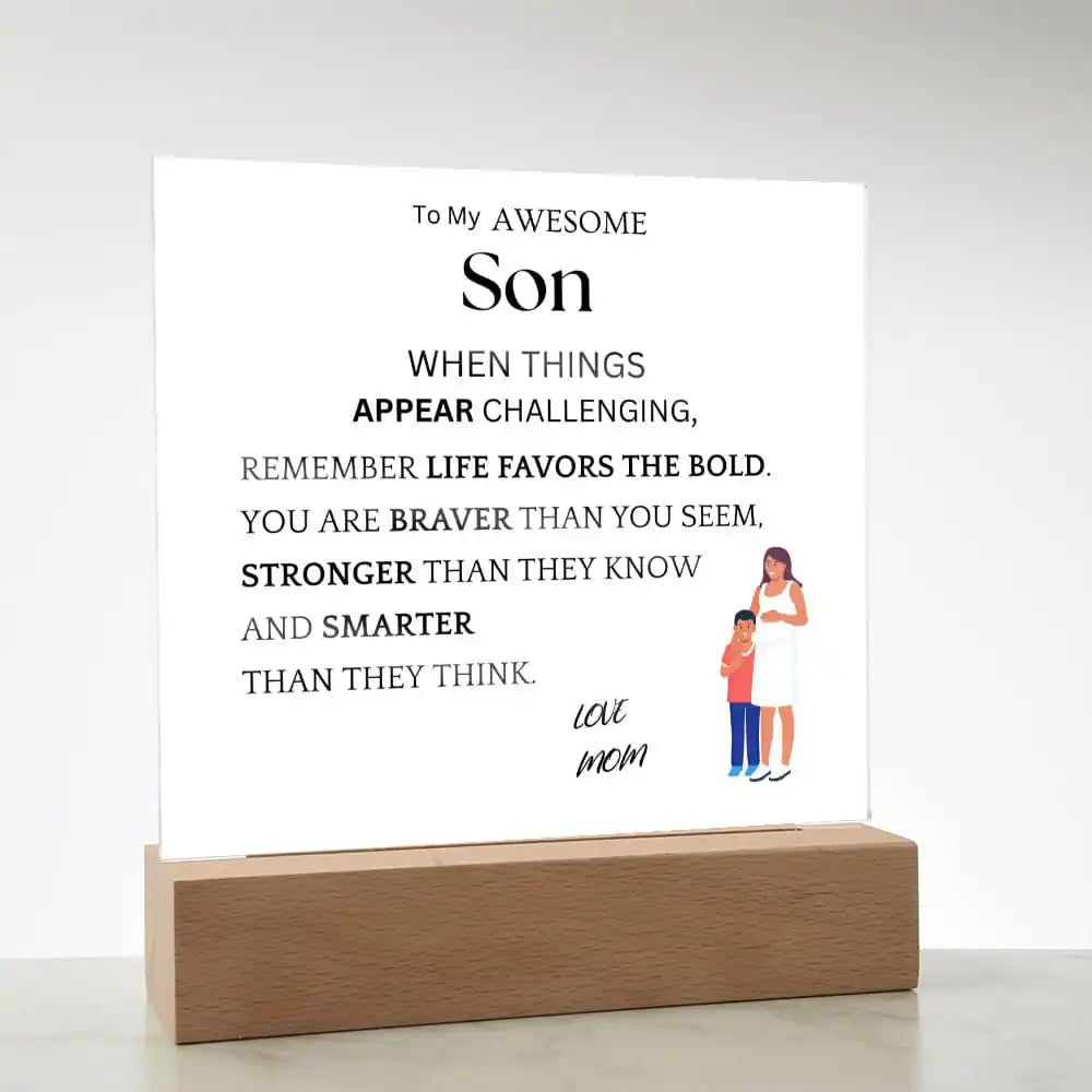 Favors The Bold Acrylic Plaque Gift for 708 - Home & Garden > Decor > Decorative Plaques | Gifting2Go