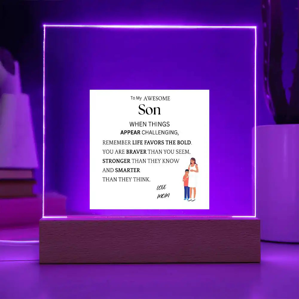 Favors The Bold Acrylic Plaque Gift for 708 - Home & Garden > Decor > Decorative Plaques | Gifting2Go