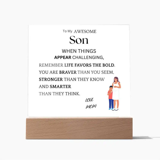 Favors The Bold Acrylic Plaque Gift for 708 - Home & Garden > Decor > Decorative Plaques | Gifting2Go