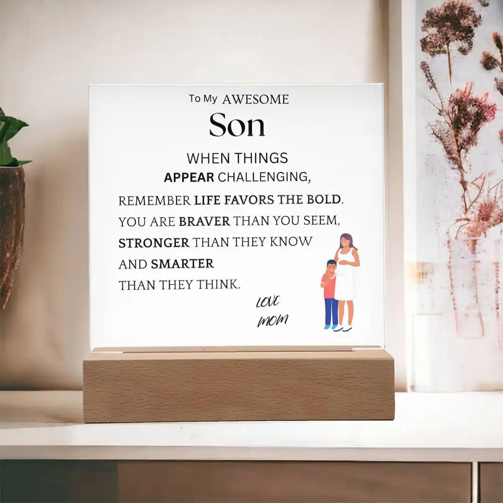 Favors The Bold Acrylic Plaque Gift for 708 - Home & Garden > Decor > Decorative Plaques | Gifting2Go