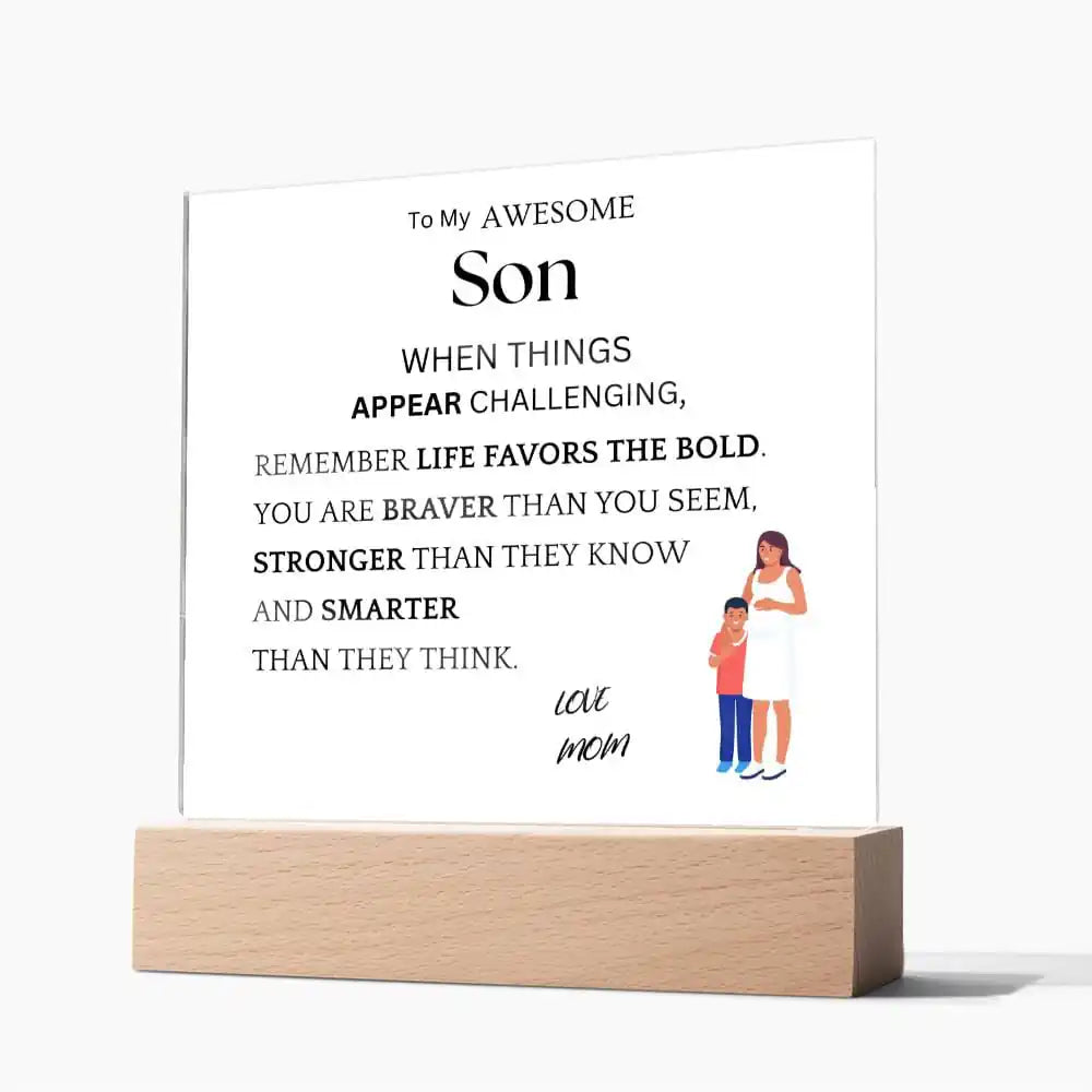 Favors The Bold Acrylic Plaque Gift for 708 - Home & Garden > Decor > Decorative Plaques | Gifting2Go
