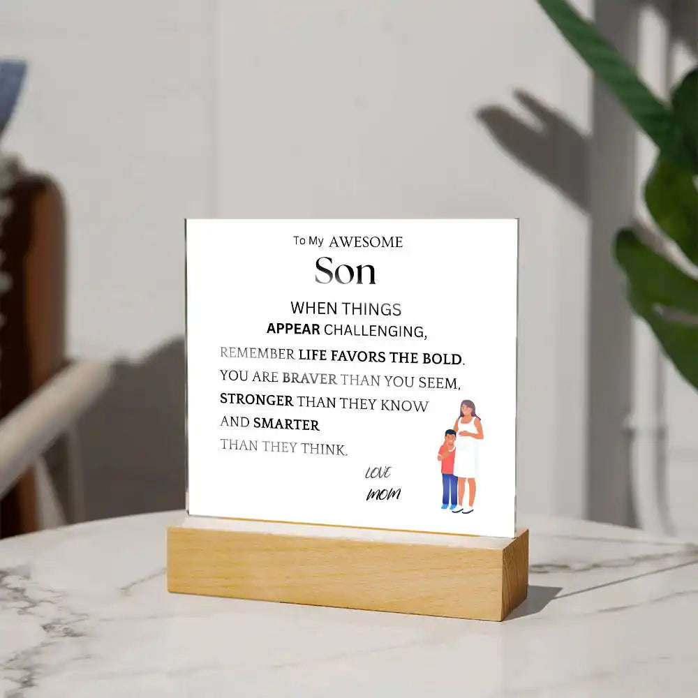 Favors The Bold Acrylic Plaque Gift for 708 - Home & Garden > Decor > Decorative Plaques | Gifting2Go
