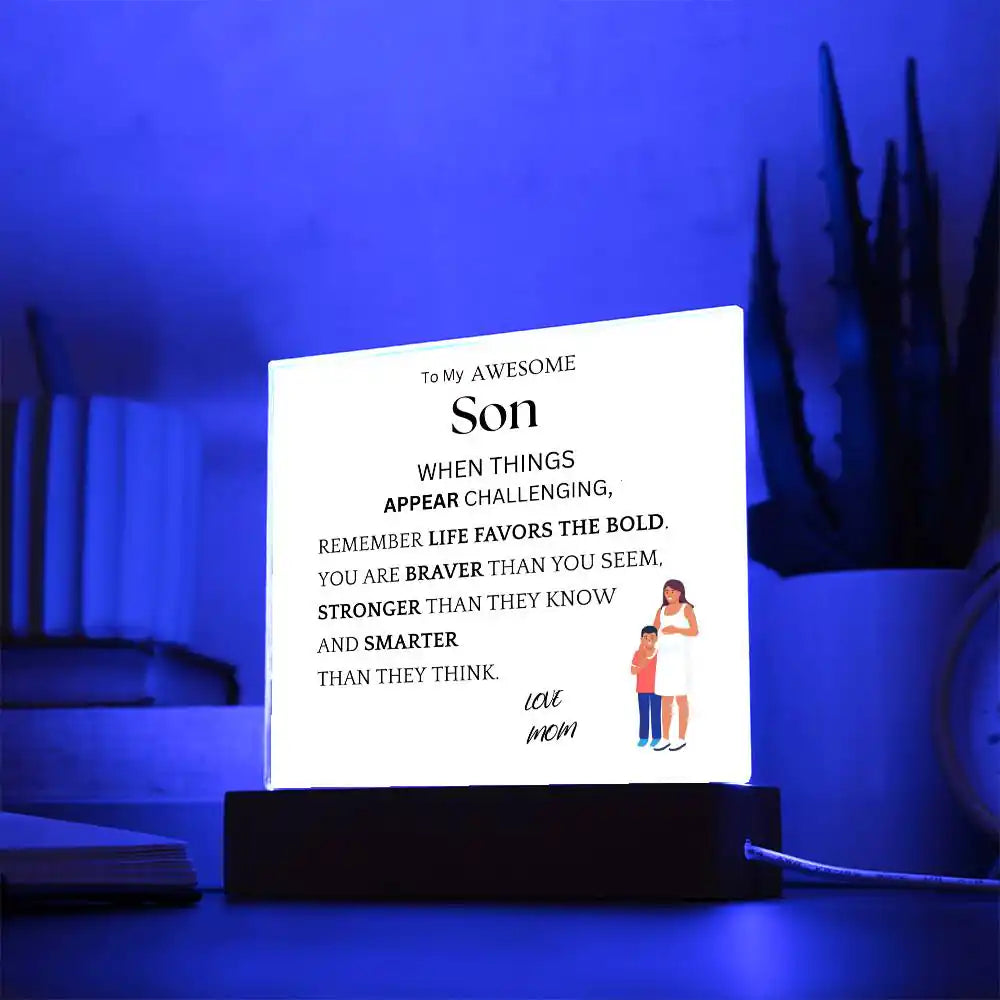 Favors The Bold Acrylic Plaque Gift for 708 - Home & Garden > Decor > Decorative Plaques | Gifting2Go