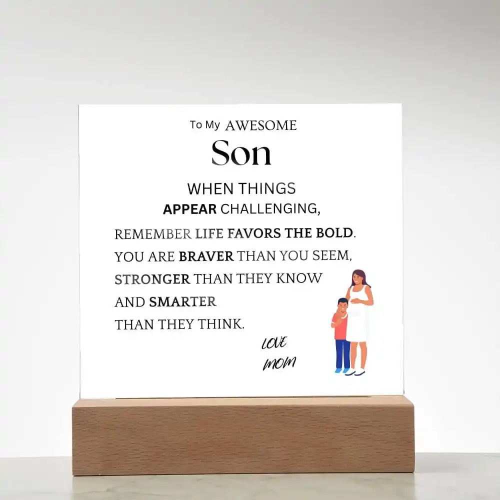 Favors The Bold Acrylic Plaque Gift for 708 - Home & Garden > Decor > Decorative Plaques | Gifting2Go