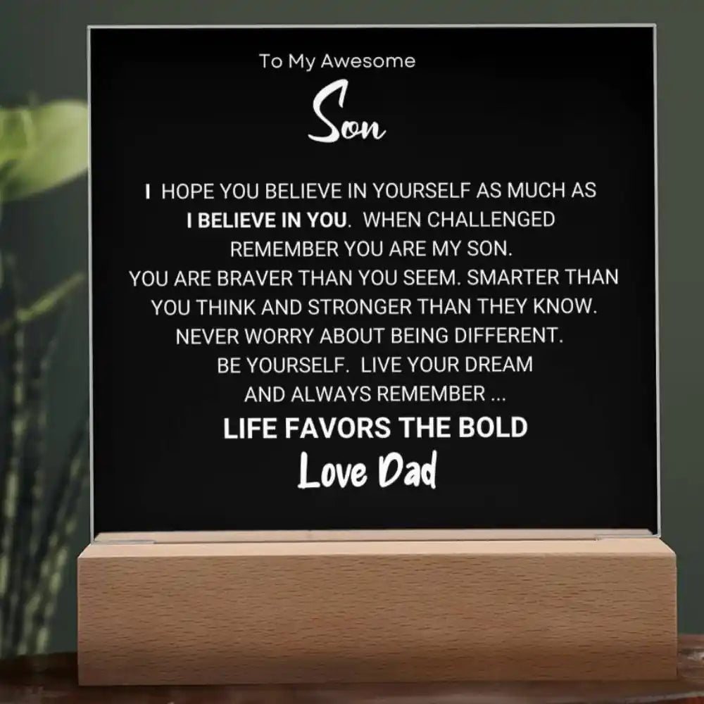 Favors The Bold Son Gift Gift for 708 - Home & Garden > Decor > Decorative Plaques | Gifting2Go