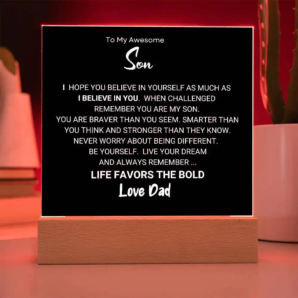 Favors The Bold Son Gift Gift for 708 - Home & Garden > Decor > Decorative Plaques | Gifting2Go