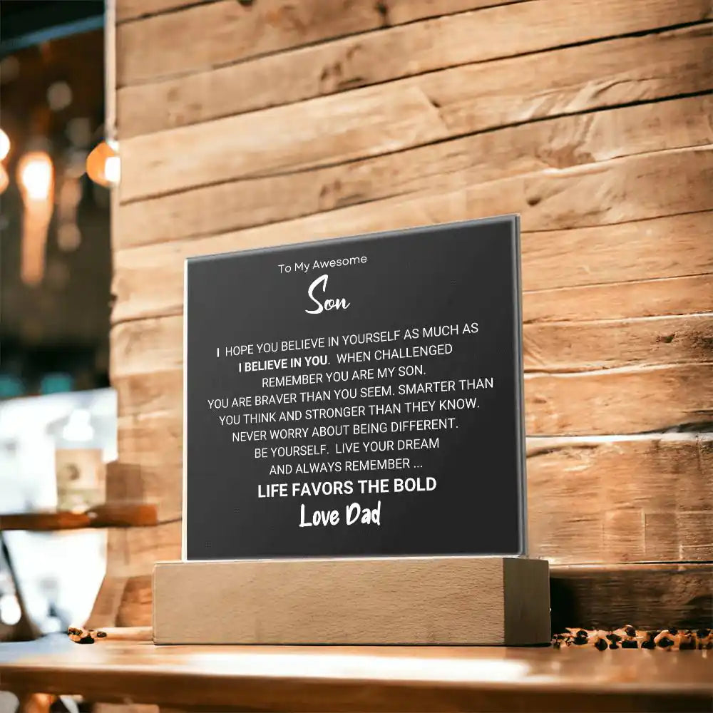 Favors The Bold Son Gift Gift for 708 - Home & Garden > Decor > Decorative Plaques | Gifting2Go