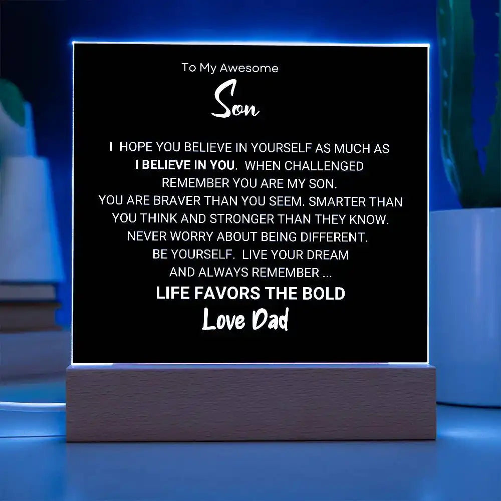 Favors The Bold Son Gift Gift for 708 - Home & Garden > Decor > Decorative Plaques | Gifting2Go