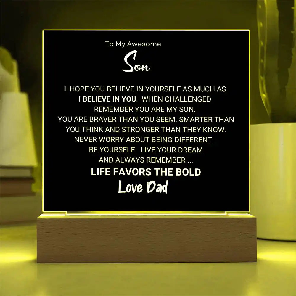 Favors The Bold Son Gift Gift for 708 - Home & Garden > Decor > Decorative Plaques | Gifting2Go