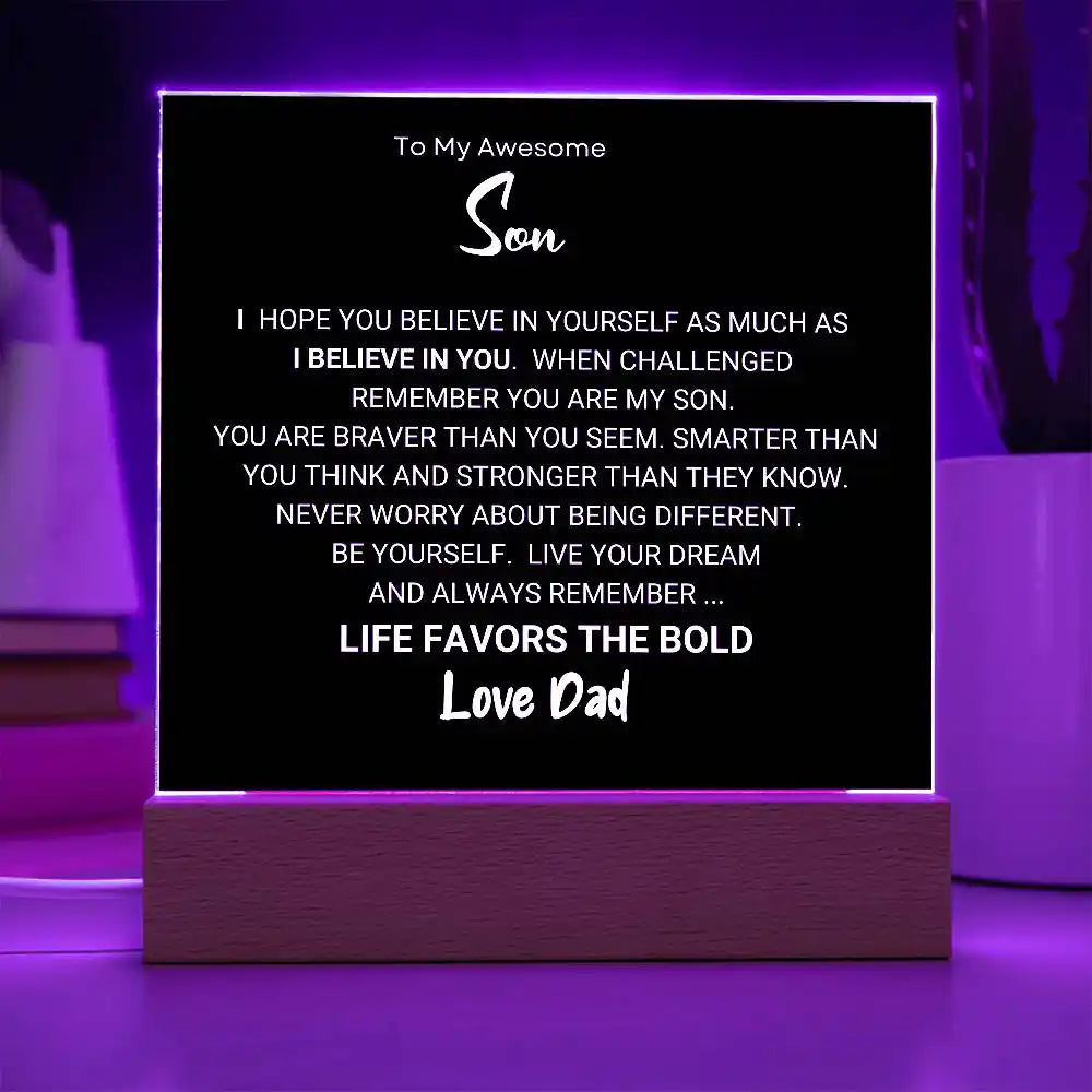 Favors The Bold Son Gift Gift for 708 - Home & Garden > Decor > Decorative Plaques | Gifting2Go