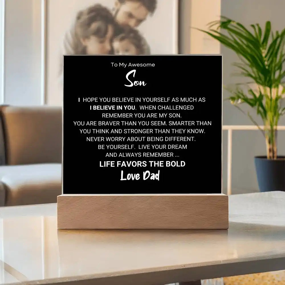 Favors The Bold Son Gift Gift for 708 - Home & Garden > Decor > Decorative Plaques | Gifting2Go