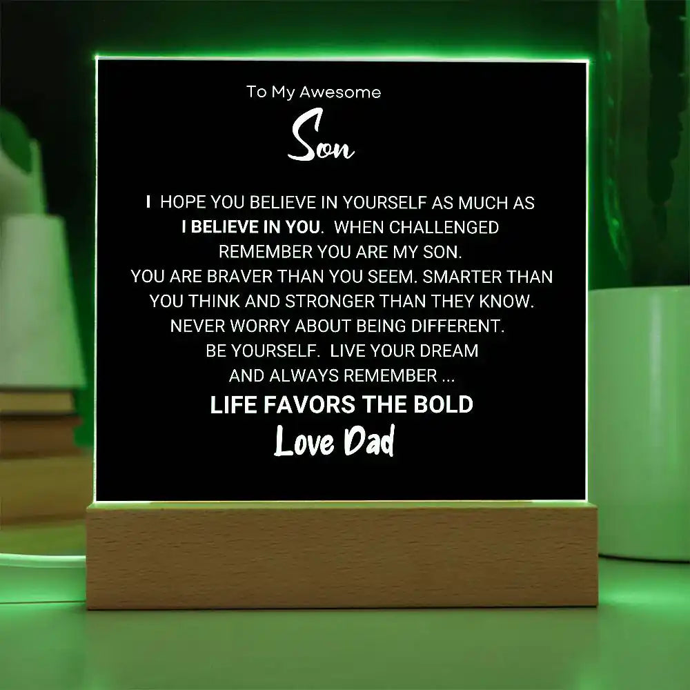 Favors The Bold Son Gift Gift for 708 - Home & Garden > Decor > Decorative Plaques | Gifting2Go