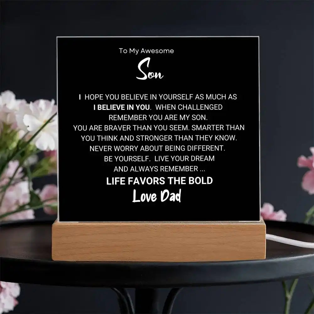Favors The Bold Son Gift Gift for 708 - Home & Garden > Decor > Decorative Plaques | Gifting2Go