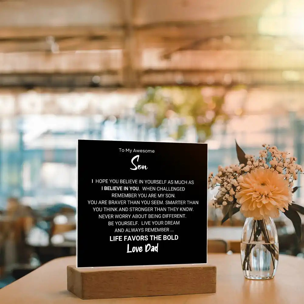 Favors The Bold Son Gift Gift for 708 - Home & Garden > Decor > Decorative Plaques | Gifting2Go