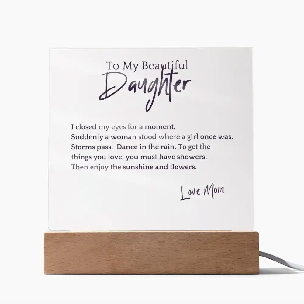 Flowers and Sunshine Acrylic Plaque Gift For Daughter Gift for 708 - Home & Garden > Decor > Decorative Plaques | Gifting2Go