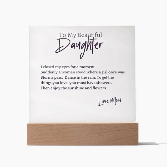 Flowers and Sunshine Acrylic Plaque Gift For Daughter Gift for 708 - Home & Garden > Decor > Decorative Plaques | Gifting2Go