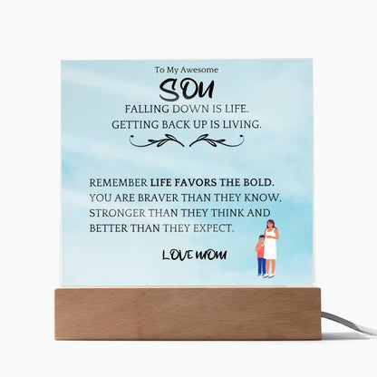 Get Back Up Gift For Son Acrylic Plaque Gift for 708 - Home & Garden > Decor > Decorative Plaques | Gifting2Go