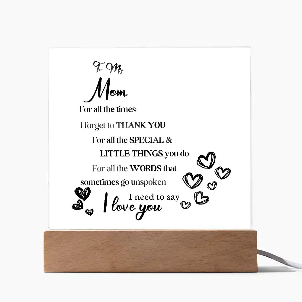 Gift For Mom Acrylic Plaque Gift for 708 - Home & Garden > Decor > Decorative Plaques | Gifting2Go