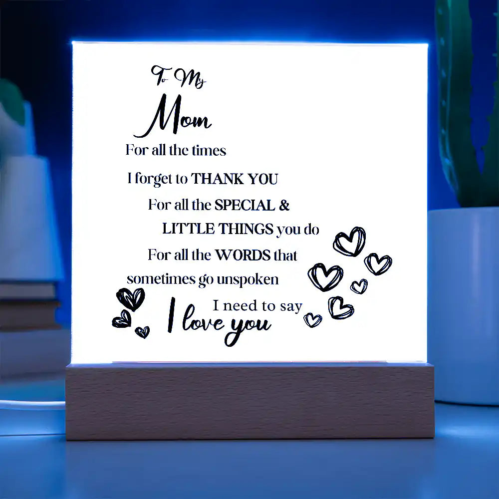 Gift For Mom Acrylic Plaque Gift for 708 - Home & Garden > Decor > Decorative Plaques | Gifting2Go