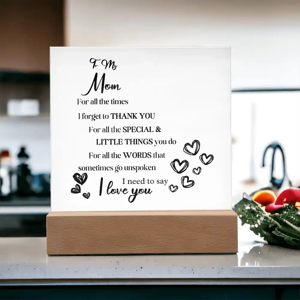 Gift For Mom Acrylic Plaque Gift for 708 - Home & Garden > Decor > Decorative Plaques | Gifting2Go