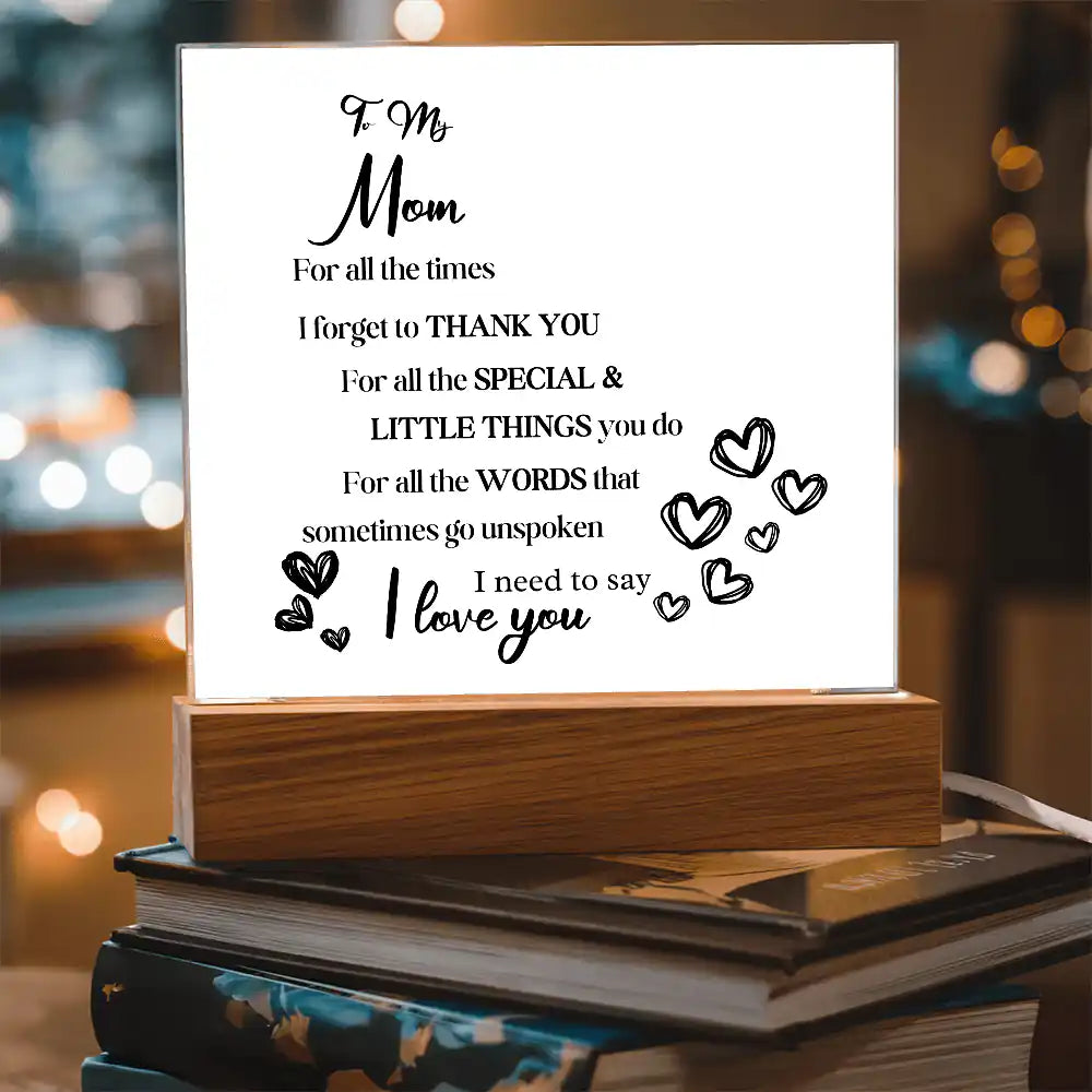 Gift For Mom Acrylic Plaque Gift for 708 - Home & Garden > Decor > Decorative Plaques | Gifting2Go