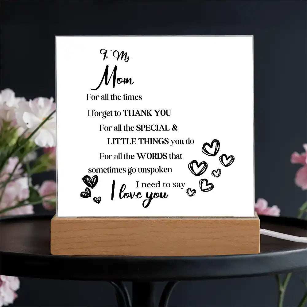 Gift For Mom Acrylic Plaque Gift for 708 - Home & Garden > Decor > Decorative Plaques | Gifting2Go