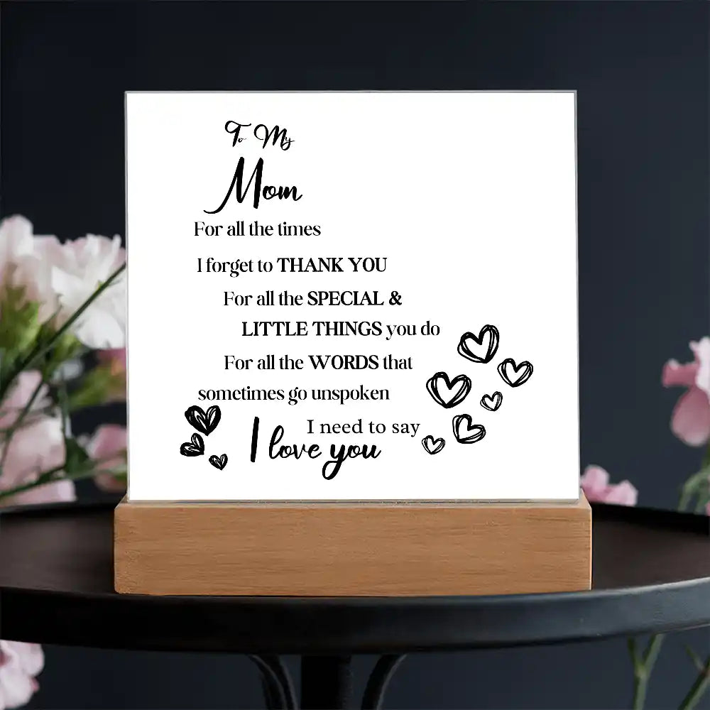 Gift For Mom Acrylic Plaque Gift for 708 - Home & Garden > Decor > Decorative Plaques | Gifting2Go
