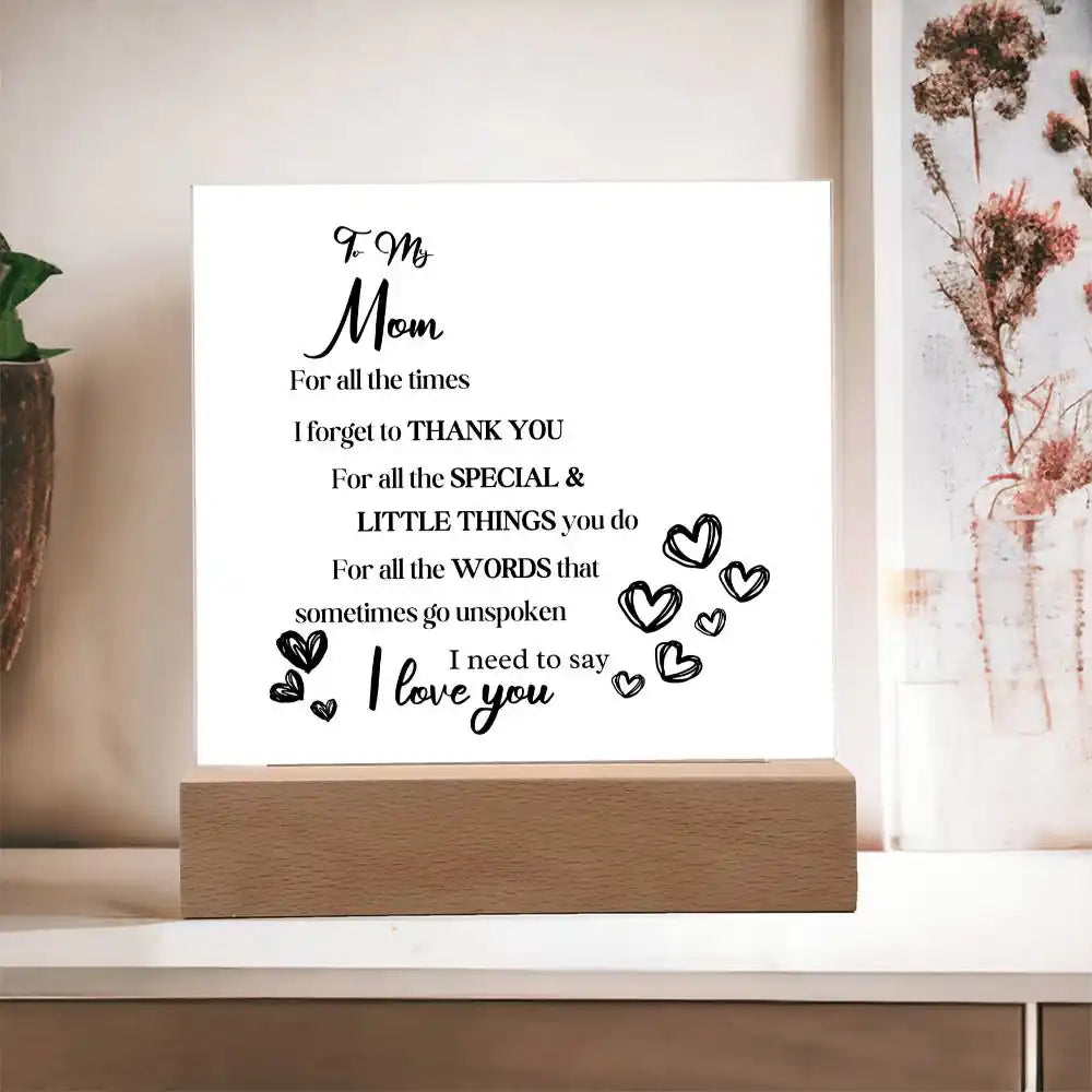 Gift For Mom Acrylic Plaque Gift for 708 - Home & Garden > Decor > Decorative Plaques | Gifting2Go