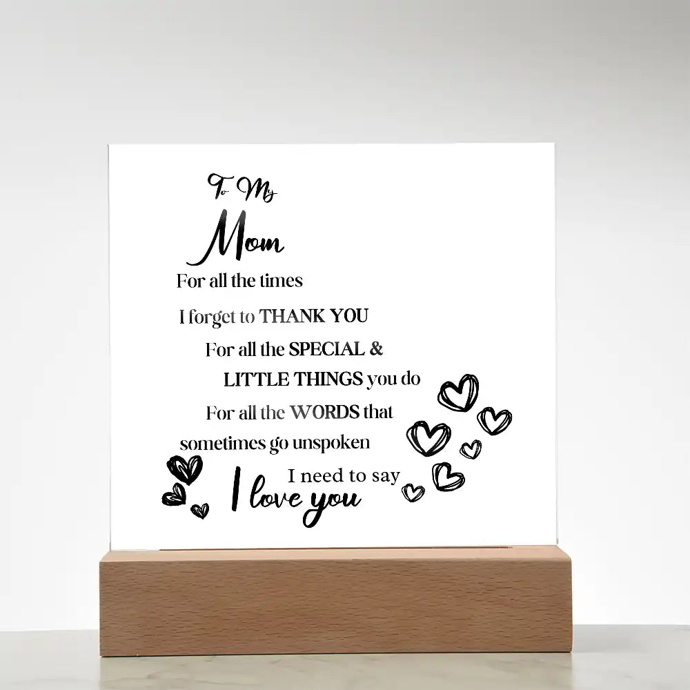 Gift For Mom Acrylic Plaque Gift for 708 - Home & Garden > Decor > Decorative Plaques | Gifting2Go