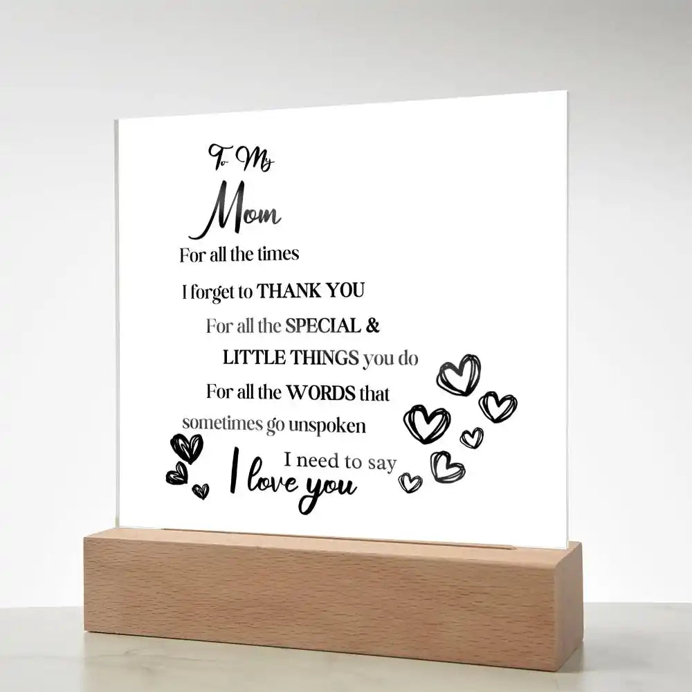Gift For Mom Acrylic Plaque Gift for 708 - Home & Garden > Decor > Decorative Plaques | Gifting2Go