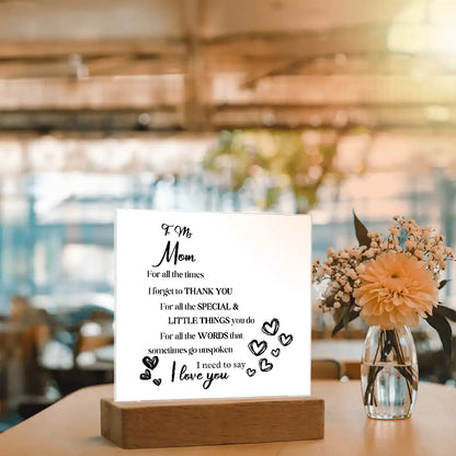 Gift For Mom Acrylic Plaque Gift for 708 - Home & Garden > Decor > Decorative Plaques | Gifting2Go