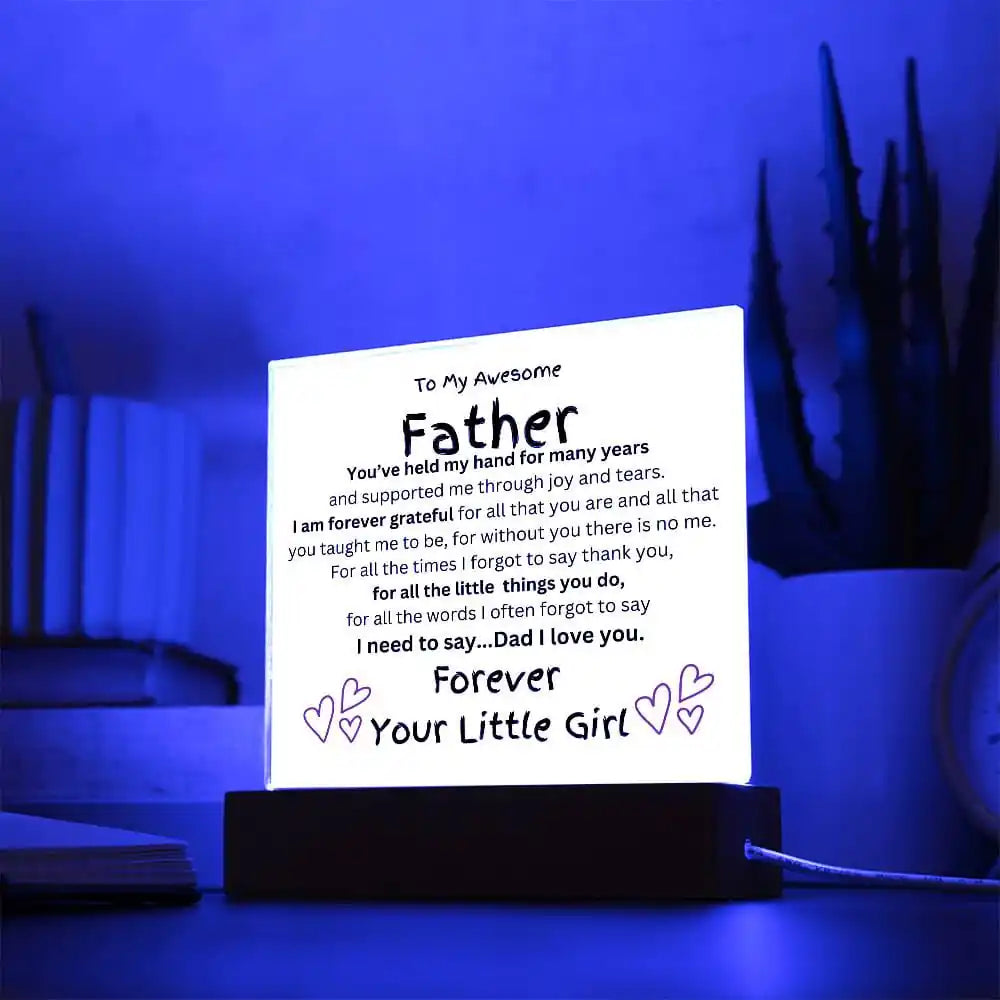Held My Hand Acrylic Gift For Dad Gift for 708 - Home & Garden > Decor > Decorative Plaques | Gifting2Go