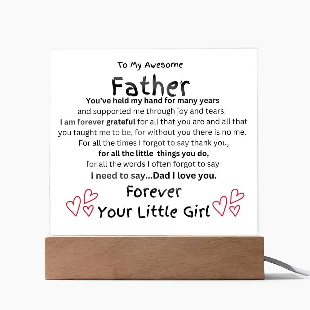 Held My Hand Acrylic Gift For Dad Gift for 708 - Home & Garden > Decor > Decorative Plaques | Gifting2Go