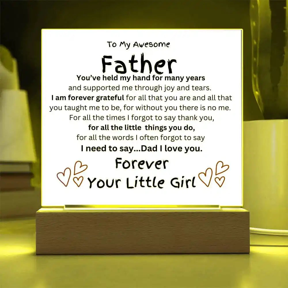 Held My Hand Acrylic Gift For Dad Gift for 708 - Home & Garden > Decor > Decorative Plaques | Gifting2Go