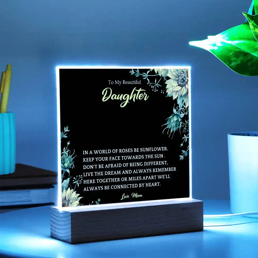 Here Together Acrylic Plaque Gift For Daughters Gift for 708 - Home & Garden > Decor > Decorative Plaques | Gifting2Go