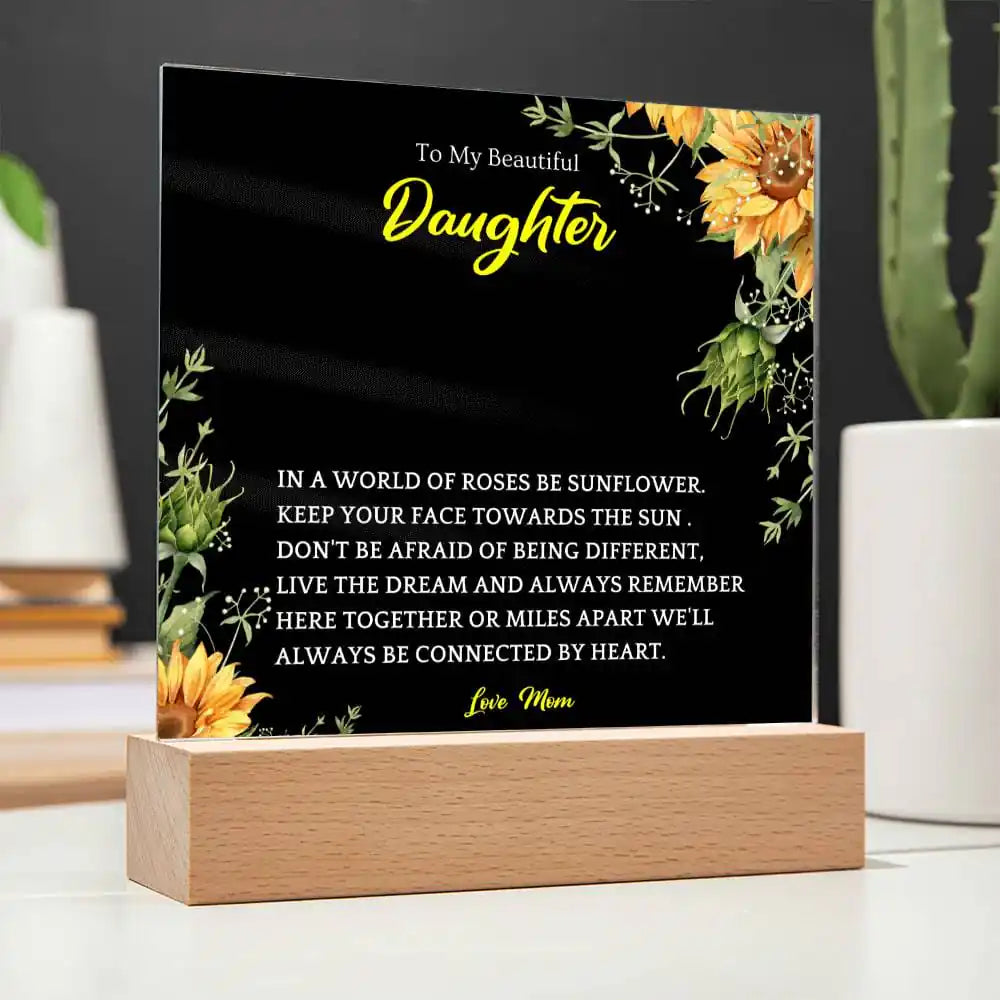 Here Together Acrylic Plaque Gift For Daughters Gift for 708 - Home & Garden > Decor > Decorative Plaques | Gifting2Go