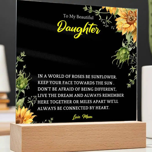 Here Together Acrylic Plaque Gift For Daughters Gift for 708 - Home & Garden > Decor > Decorative Plaques | Gifting2Go
