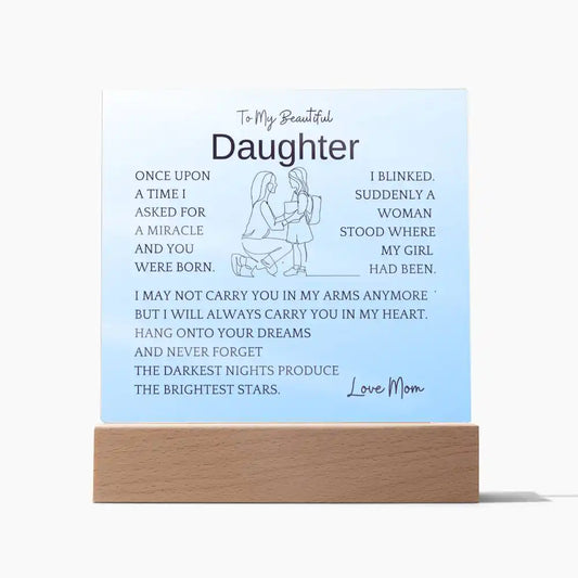 In My Heart Gift For Daughter Acrylic Plaque Gift for 708 - Home & Garden > Decor > Decorative Plaques | Gifting2Go