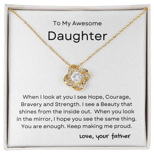 Inside Out Daughter Necklace Gift for Jewelry | Gifting2Go